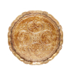Sottopiatto in PVC oro antico, diametro 33 cm