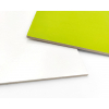 Tavoletta cartone bianco-verde acido bordo liscio, 2400 gr, cartone da 10 kg