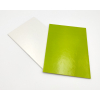 Tavoletta cartone bianco-verde acido bordo liscio, 2400 gr, cartone da 10 kg