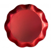 Vassoio in cartoncino rosso, diametro 40 cm