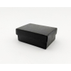 Scatola base rettangolare con coperchio in cartone nero altezza 4 cm, confezione da 10 pezzi, vari formati
