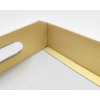 Scatola cesto automontante in cartoncino goffrato oro, 26x35x7 cm, confezione da 2 pezzi
