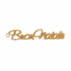 Pick scritta Buon Natale oro, lunghezza 8 cm, confezione da 3 pezzi