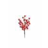 Pick ramo con bacche rosse, altezza 20 cm, confezione da 6 pezzi