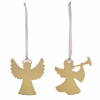 Pick angelo in acrilico con cordino, diametro 6 cm, confezione da 10 pezzi