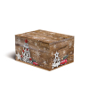 Scatola in cartoncino linea Snowflakes con fori laterali e fondo rinforzato, vari formati
