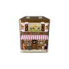 Scatola in latta "Patisserie" con tettoia, 12x7.5x15 cm