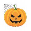Tovagliolo carta 3 veli sagomato 33x33 cm, fantasia Halloween Pumpkin, confezione da 16 pezzi