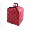 Scatola panettone con cordini in cartone linea Chesterfield, 20x20x20 cm, cartone da 50 pezzi