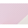 Bobina Mini pois in PPL fondo e interno rosa baby e bianco, altezza 1 metro, lunghezza 25 metri