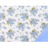 Sacchetto regalo fantasia Forget-me-not, fondo bianco e interno azzurro