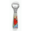 Apribottiglia manico in porcellana con cuori, altezza 13.5 cm, con scatola regalo