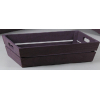 Vassoio rettangolare in legno cioccolato, 27x39.5 cm, altezza 10 cm