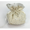 Sacchetto in tessuto argento, 7x13x10 cm, confezione da 12 pezzi