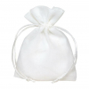 Sacchetto cotone bianco Aura con tirante, 10x14cm, confezione da 10 pezzi