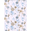 Carta da regalo Ecocarta floreale, fondo bianco, formato 70x100 cm, confezione da 25 fogli