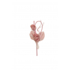 Pick rosa in juta altezza 14 cm, confezione da 12 pezzi, vari colori