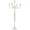 Candelabro in alluminio bianco a 5 posti, varie altezze