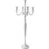 Candelabro in alluminio bianco a 5 posti, varie altezze