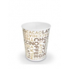 Bicchiere in cartoncino per bevande calde e fredde con grafica generica "Coffee White"