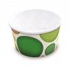 Coppetta gelato Bubbles verde, capienza 230ml, diametro 9 cm, altezza 5.6 cm, confezione da 43 pezzi