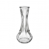 Vasetto in vetro rigato, trasparente altezza 15 cm e diametro 7.5 cm