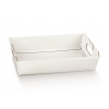 Scatola cesto automontante in cartoncino bianco, 35x45 cm altezza 12 cm, cartone da 30 pezzi