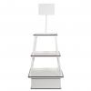 Espositore in metallo bianco, altezza 149 cm