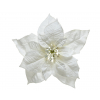 Fiore Stella di Natale su clip, diametro 24 cm, altezza 7 cm