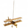 Aereo in metallo oro da appendere 53x58 cm
