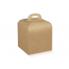 Scatola porta panettone in cartone avana liscio, 10x10x10 cm, confezione da 10 pezzi