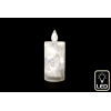 Candela in vetro con luce led, varie altezze