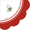 Tovagliolo sagomato carta 3 veli, fantasia Candy Christmas, confezione da 16 pezzi