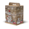 Scatola per confezioni regalo fantasia Snowflakes con maniglia superiore, vari formati