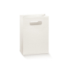 Shopper box con maniglia a fagiolo in cartoncino bianco, confezione da 10 pezzi