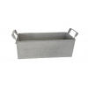 Vaschetta rettangolare in ferro grigio formato 15x35 cm, altezza 12 cm