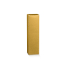 Scatola porta bottiglia Champagne in cartone fibra oro, 10x10x34 cm