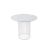 Alzata in metallo bianco con specchio, diametro 25 cm, varie altezze