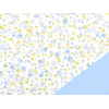 Bobina Myosotis in PPL fantasia fondo bianco, interno azzurro, altezza 1 metro, lunghezza 25 metri
