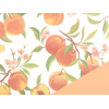 Bobina Peachy in PPL fantasia fondo bianco, interno pesca, altezza 1 metro, lunghezza 25 metri