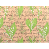 Carta regalo Mughetto a fiori fondo avana, formato 70x100 cm, confezione da 25 fogli