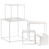 Struttura in metallo bianco a forma di cubo, varie misure