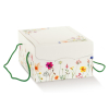 Scatola per colomba automontante con cordini, fantasia Spring Flowers, base rettangolare, cartone da 30 pezzi
