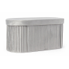 Pouf contenitore in legno rivestito con velluto, 38x76 cm, altezza 38 cm, vari colori