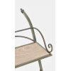 Scaffale pieghevole a 3 ripiani in acciaio verniciato verde scuro con ruote, altezza 78 cm
