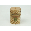 Candela con finitura a spirale oro metallizzato, diametro 7.5 cm, varie altezze