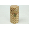 Candela con finitura a spirale oro metallizzato, diametro 7.5 cm, varie altezze