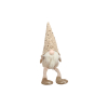 Gnomo in tessuto crema, altezza 43 cm