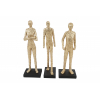 Statuina in polistone oro su base nera, modelli assortiti, varie misure