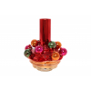 Vaso in ceramica rossa con decorazioni, varie misure